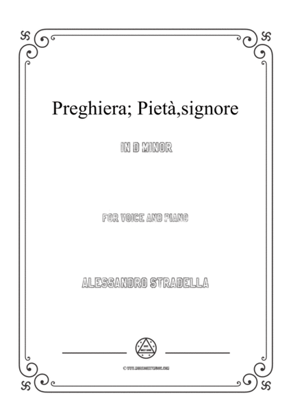 Stradella - Preghiera; Pietà,signore in D minor for voice and piano image number null
