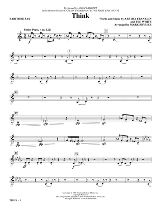 Think (from Captain Underpants: The First Epic Movie) (Arr. Mark Brymer) - Baritone Sax