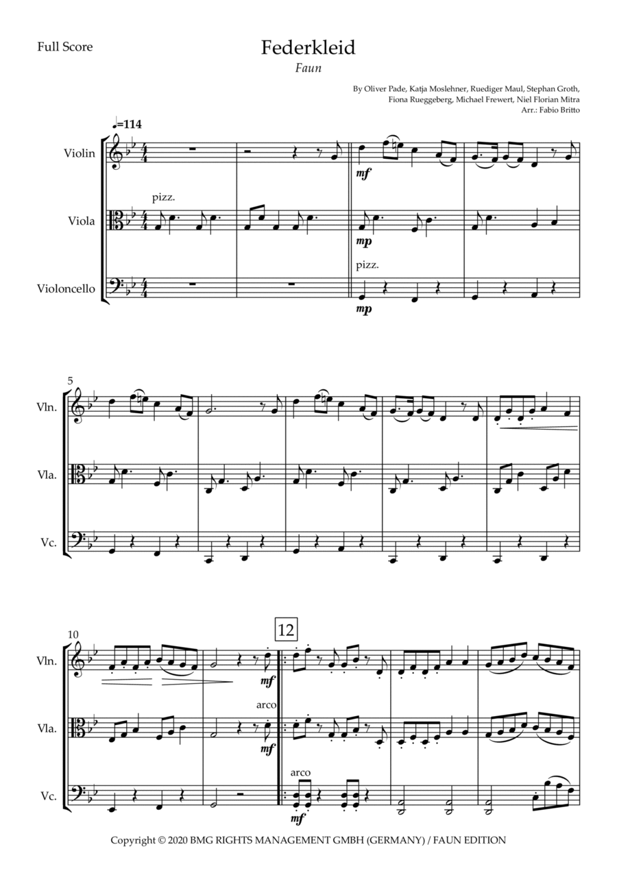Federkleid Federkleid String Trio scores gallery preview page 1