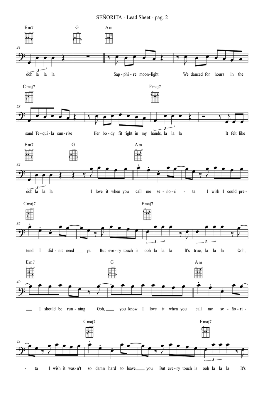 Senorita Piano scores gallery preview page 3
