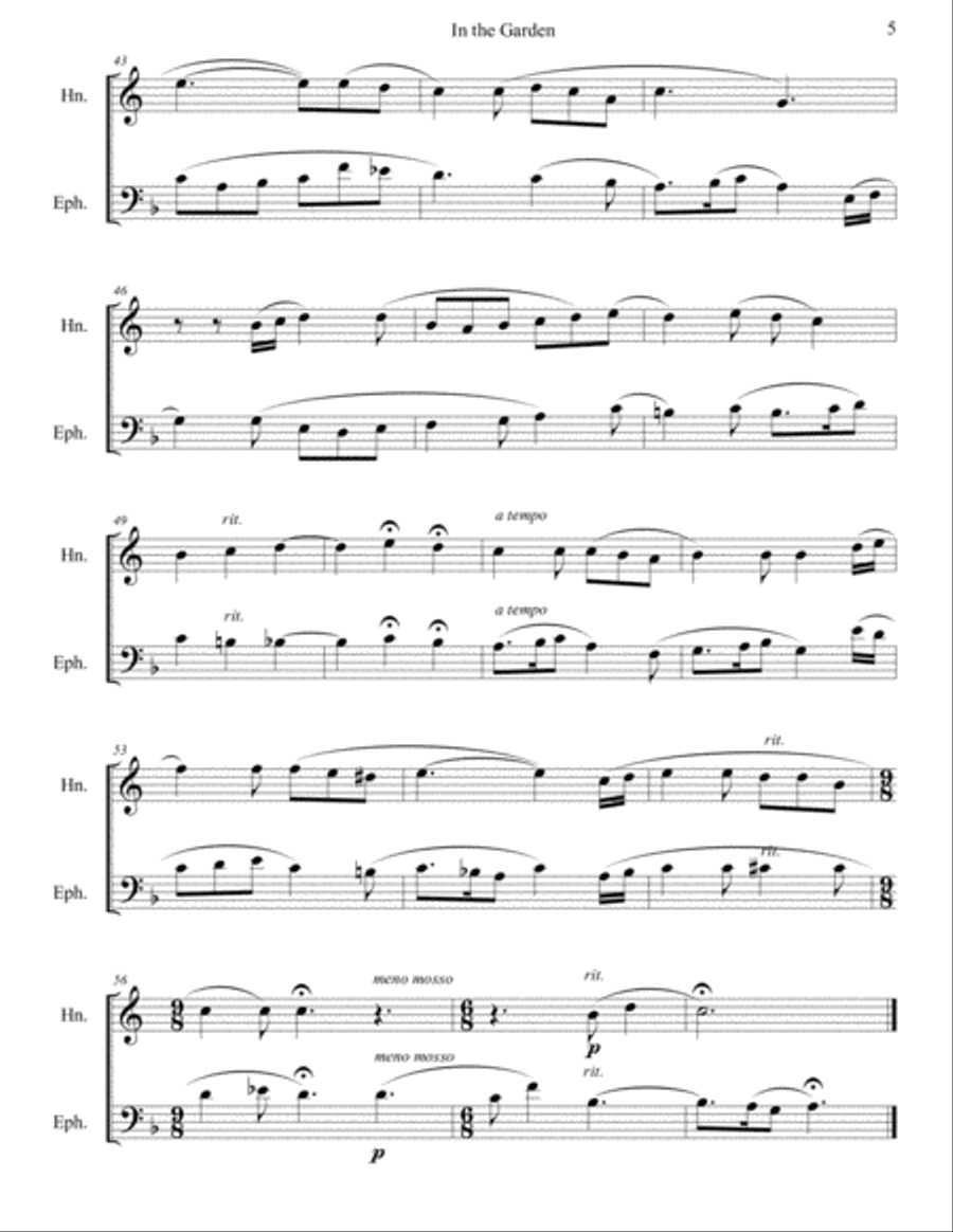 In the Garden Brass Duet scores gallery preview page 5