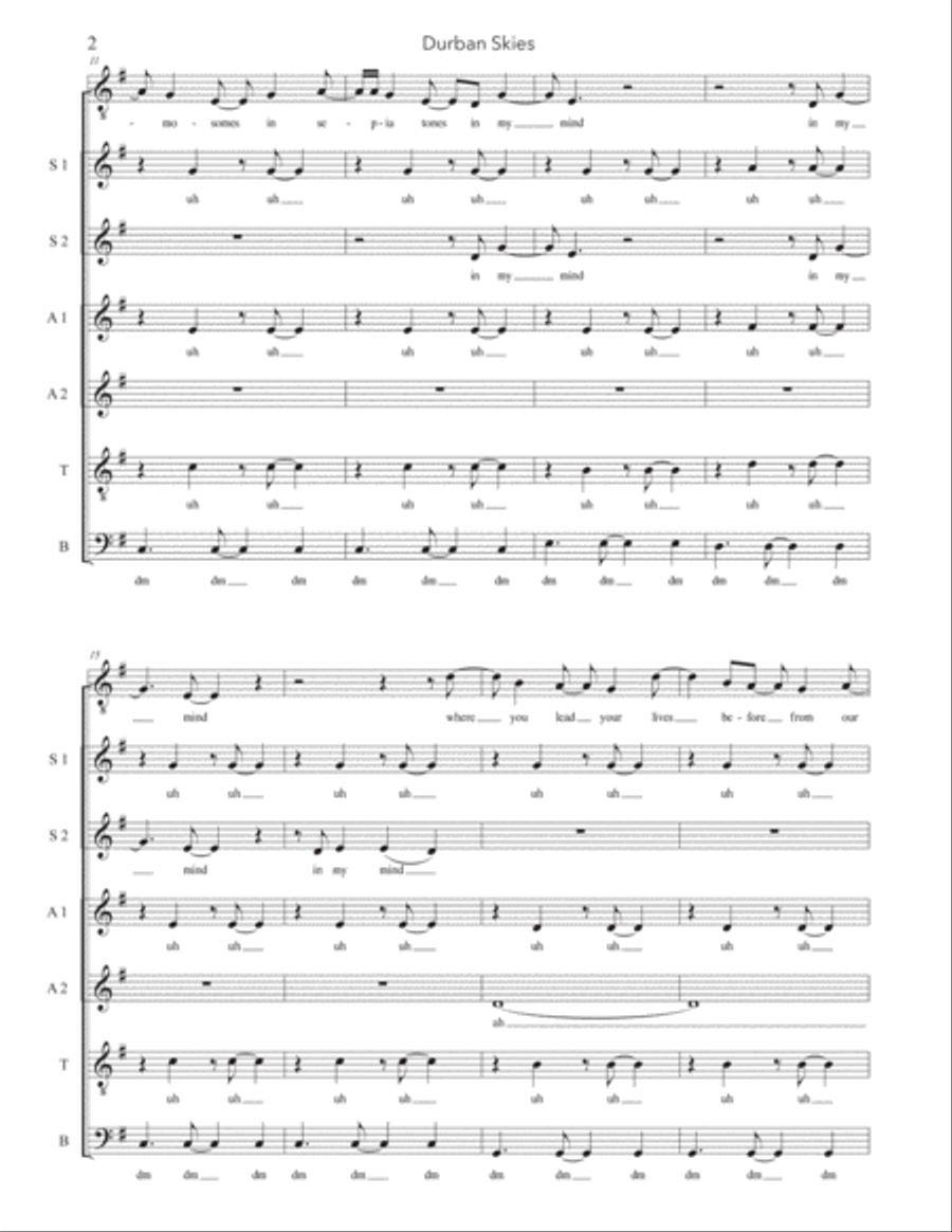 Durban Skies 4-Part scores gallery preview page 2