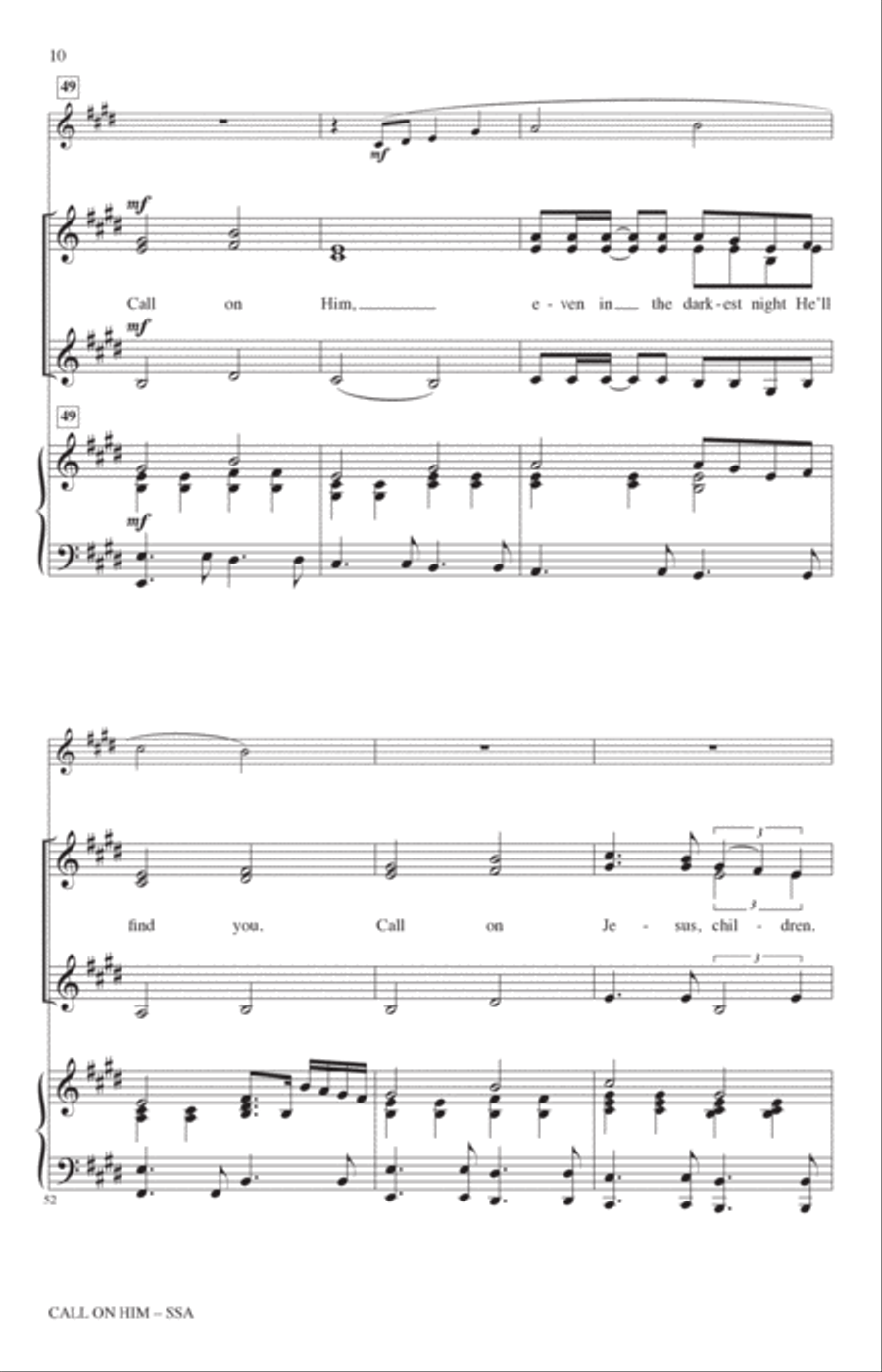 Call On Him SSA scores gallery preview page 9