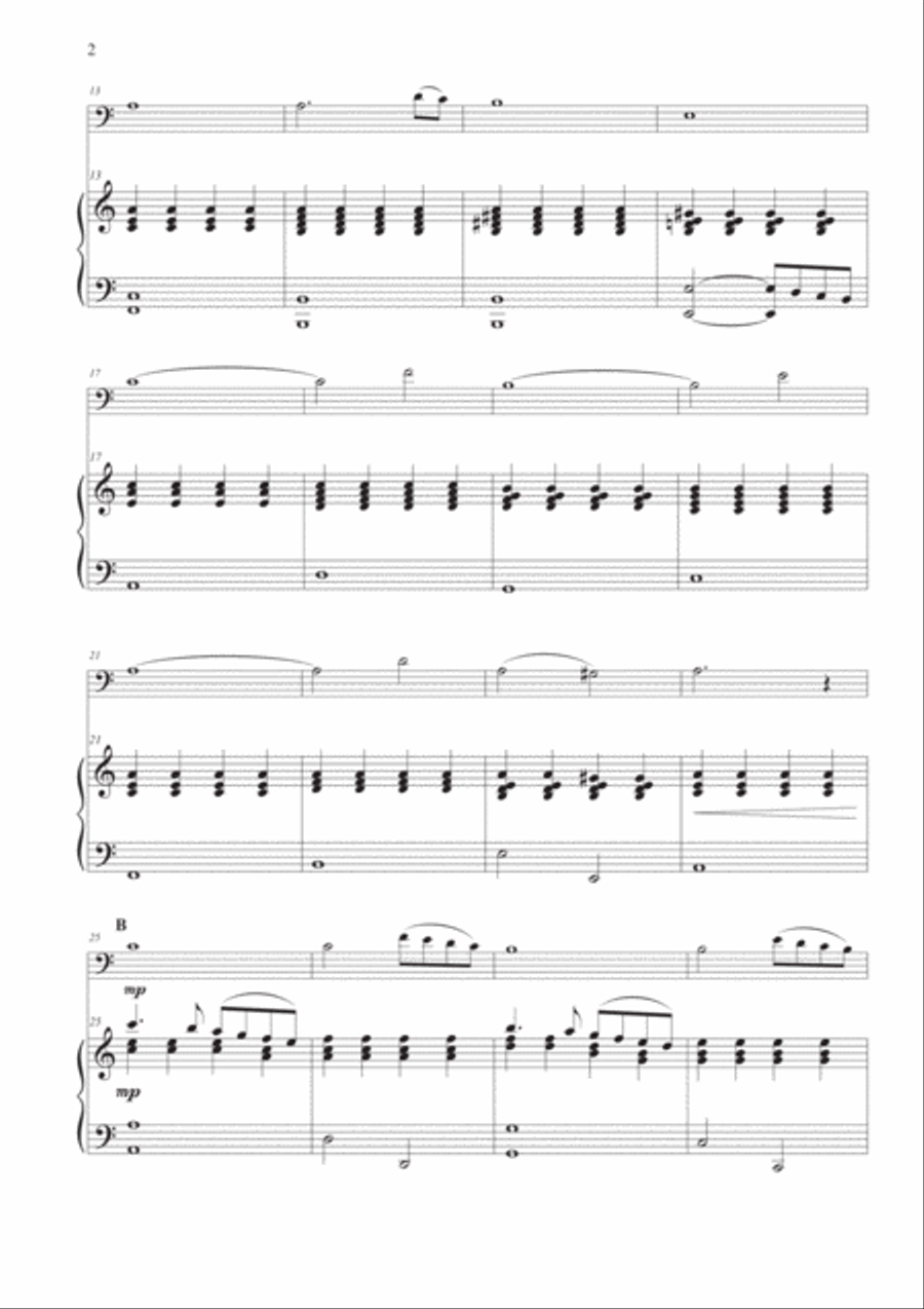 Ave Maria by Caccini-Vavilov for Cello and Piano Piano scores gallery preview page 3