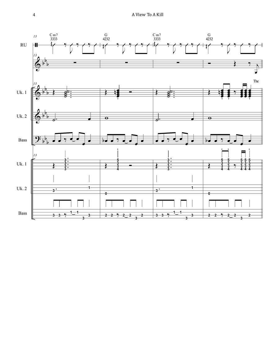 A View To A Kill Small Ensemble scores gallery preview page 4