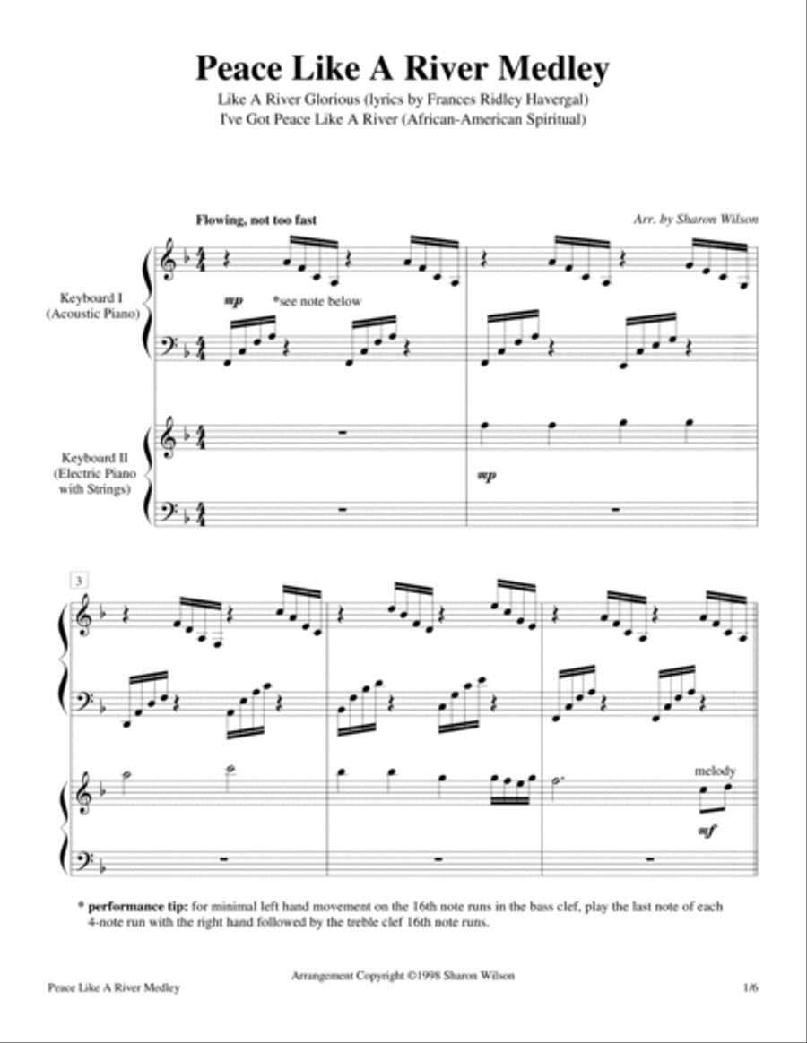 Peace Like A River Medley (Keyboard Duet - 2 Pianos, 4 Hands) 2 Pianos, 4-Hands scores gallery preview page 5