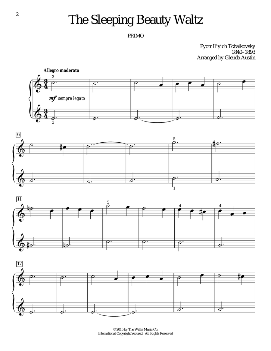 The Sleeping Beauty Waltz Piano Method scores gallery preview page 2