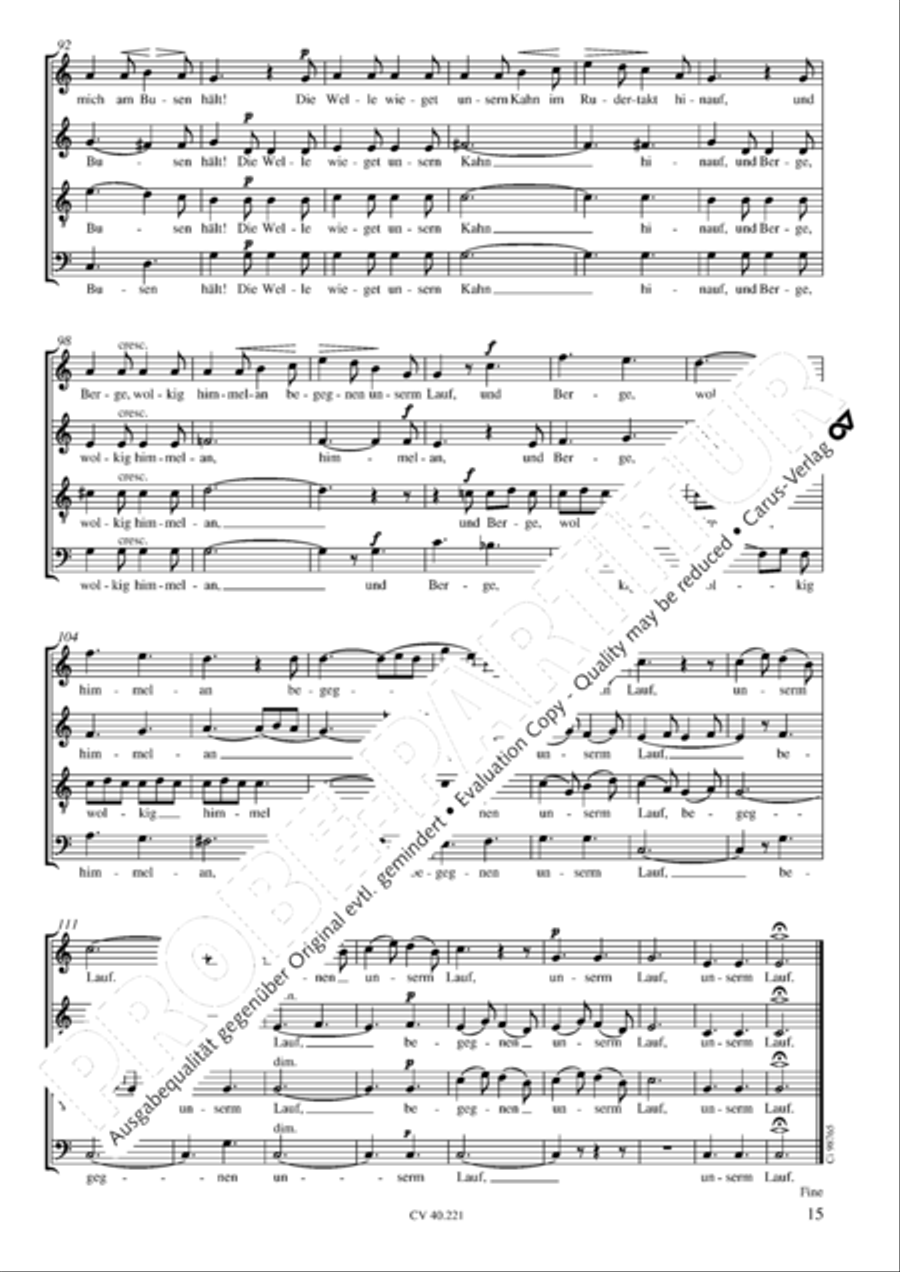 Im Freien zu singen (Heft 1) Choir scores gallery preview page 16