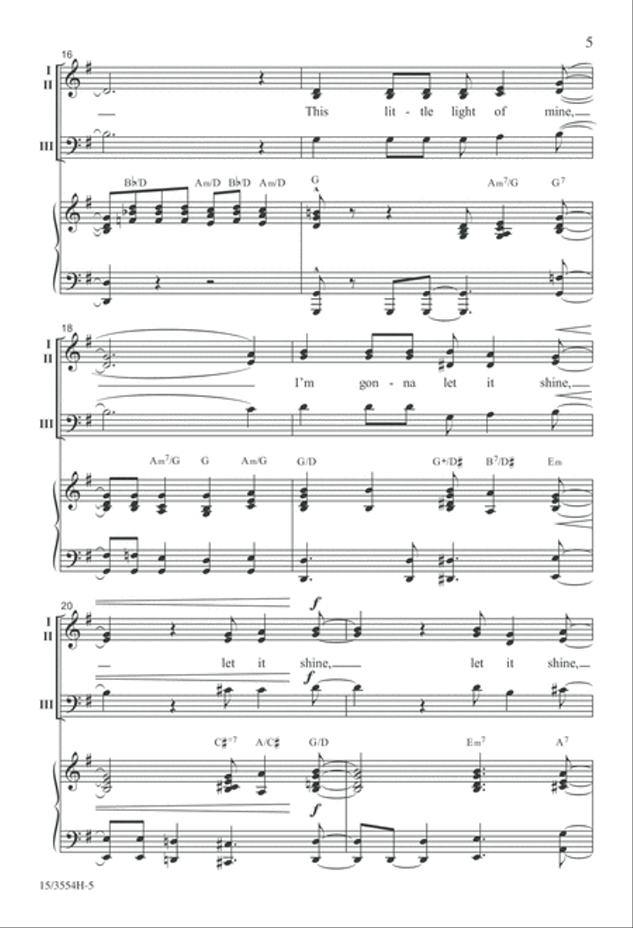 This Little Light of Mine 3-Part scores gallery preview page 5