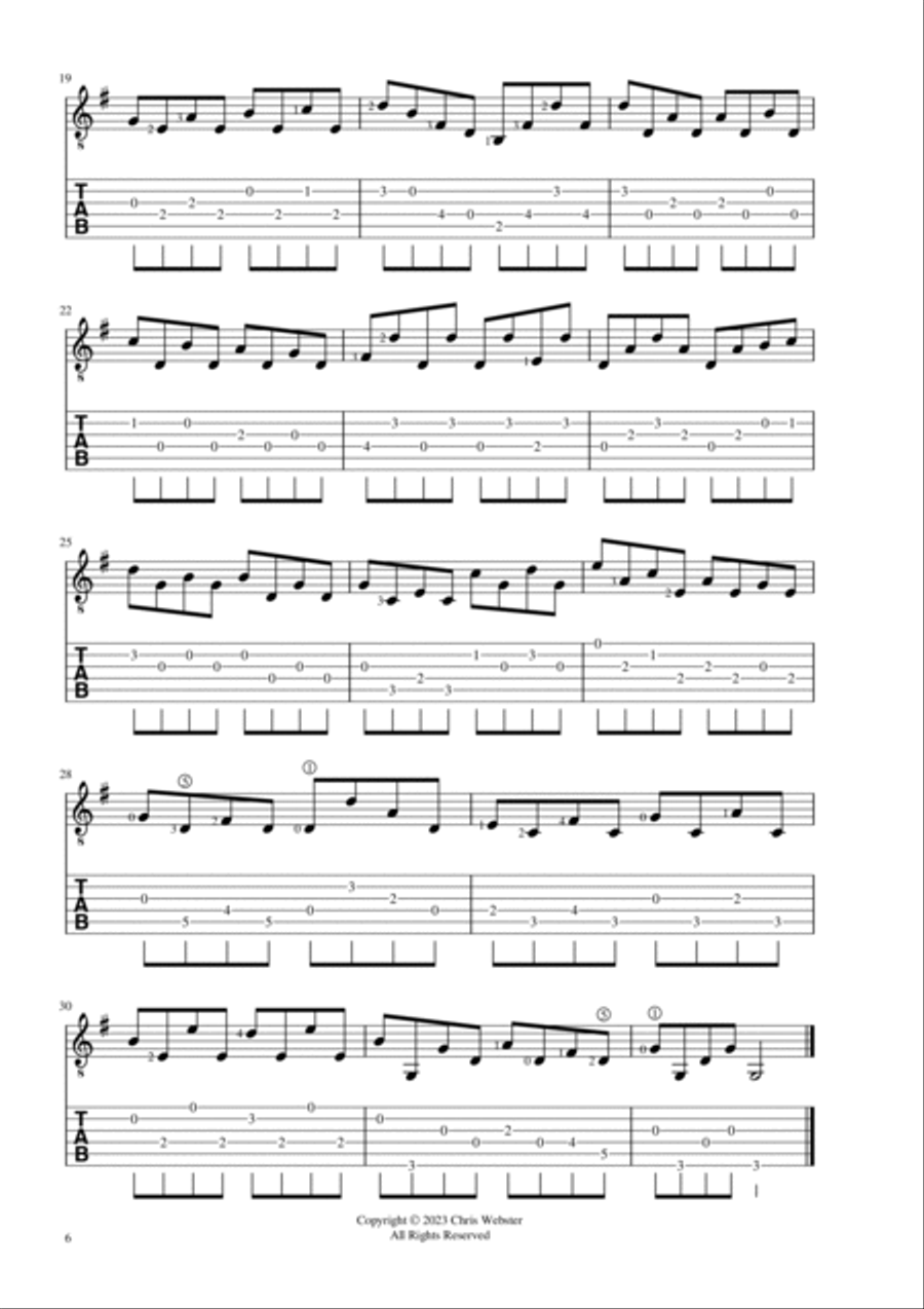 Six More Folk Songs for Easy Guitar Acoustic Guitar scores gallery preview page 6