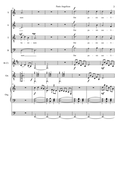 Panis Angelicus for choir, organ, clarinet and guitar image number null