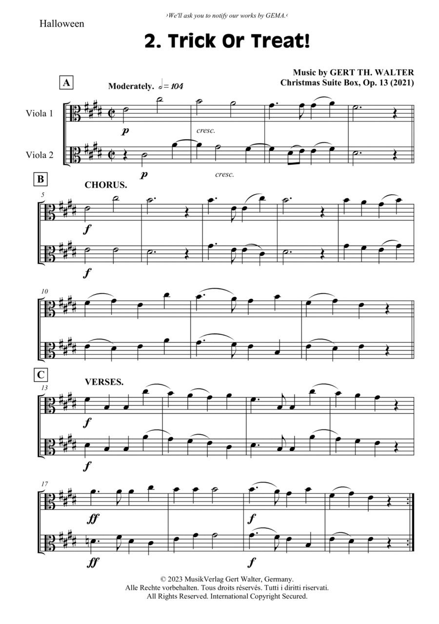 Trick Or Treat! Viola Solo scores gallery preview page 1