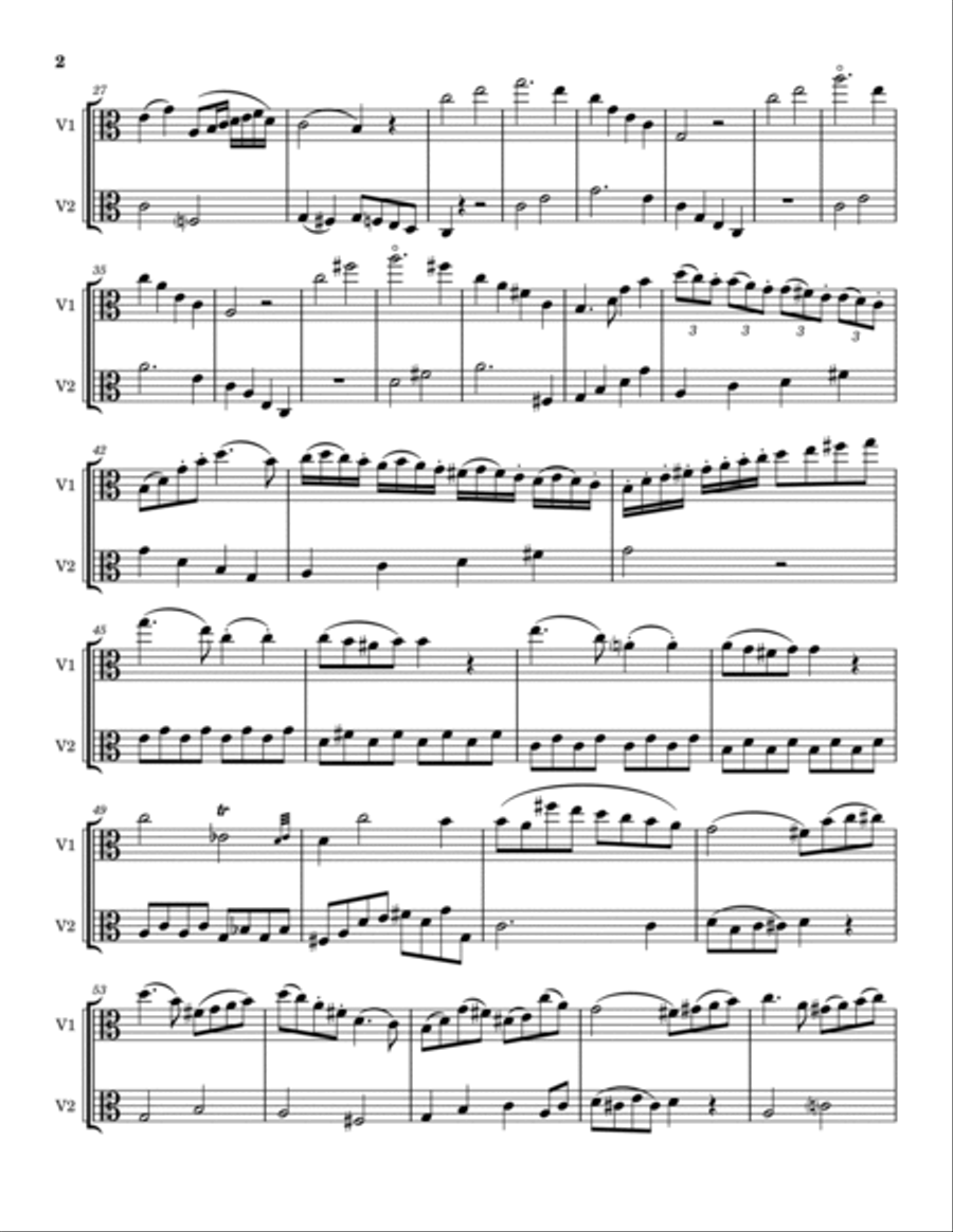 Cello Sonata Op. 43 No. 2 String Duet scores gallery preview page 2