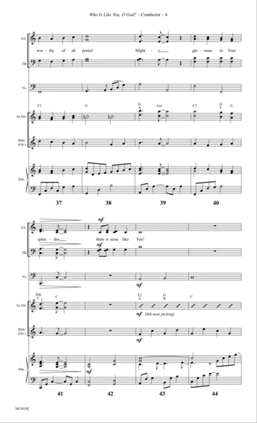 Who Is Like You, O God? - Instrumental Score and Parts Choir scores gallery preview page 9