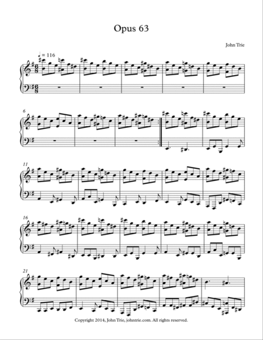 Opus 63 Piano Solo scores gallery preview page 2