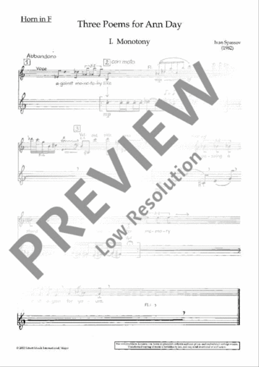 Three Poems for Ann Day Flute scores gallery preview page 20
