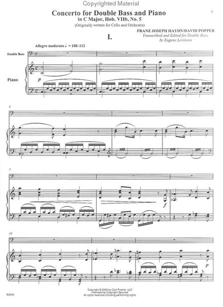 Concerto For Double Bass And Piano