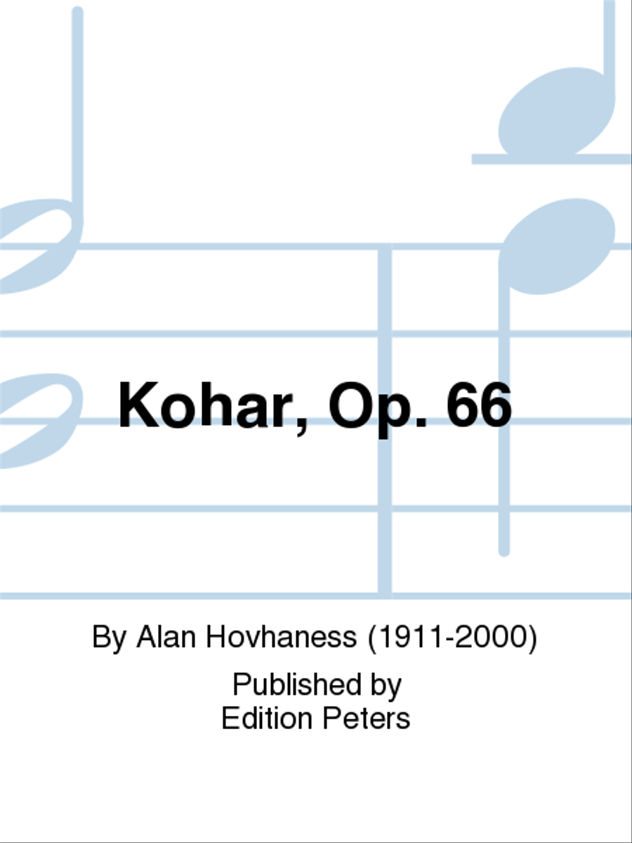 Kohar Opus 66 for Chamber Orchestra (Full Score)