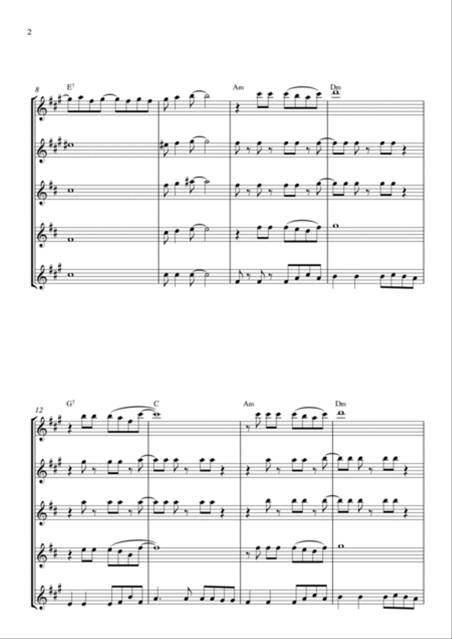 Flowers Saxophone Quintet scores gallery preview page 2