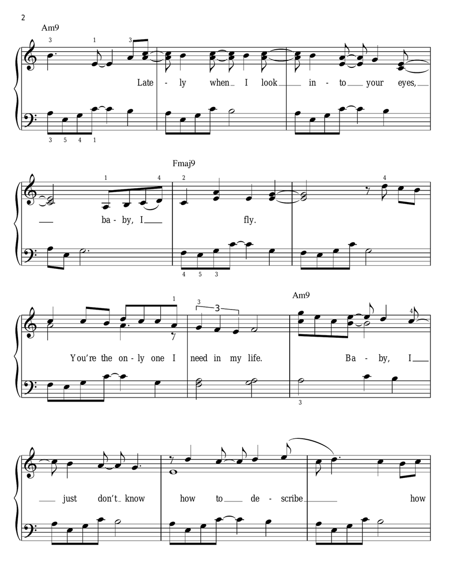 Butterflyz Easy Piano scores gallery preview page 2