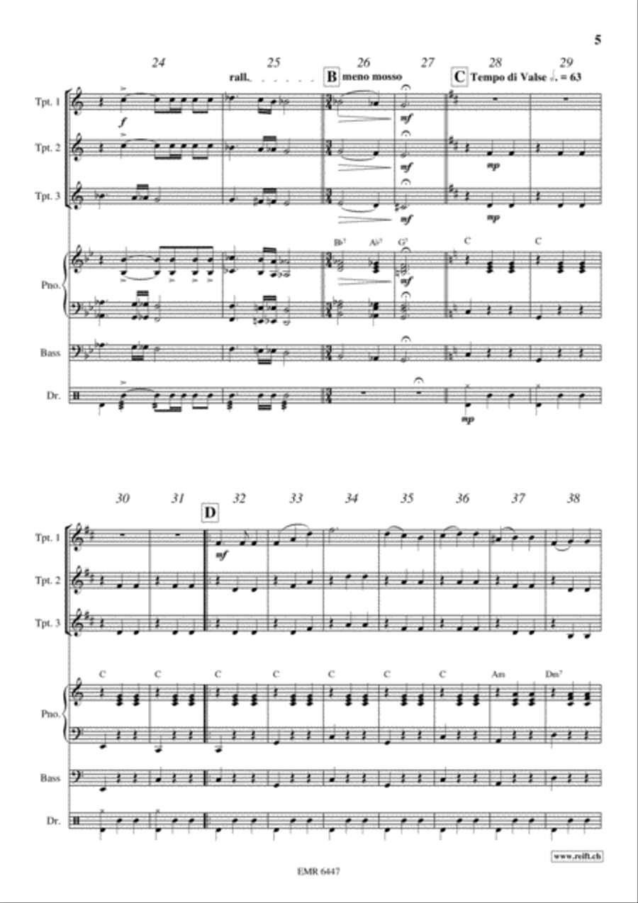 Movie Sequences Trumpet Trio scores gallery preview page 5