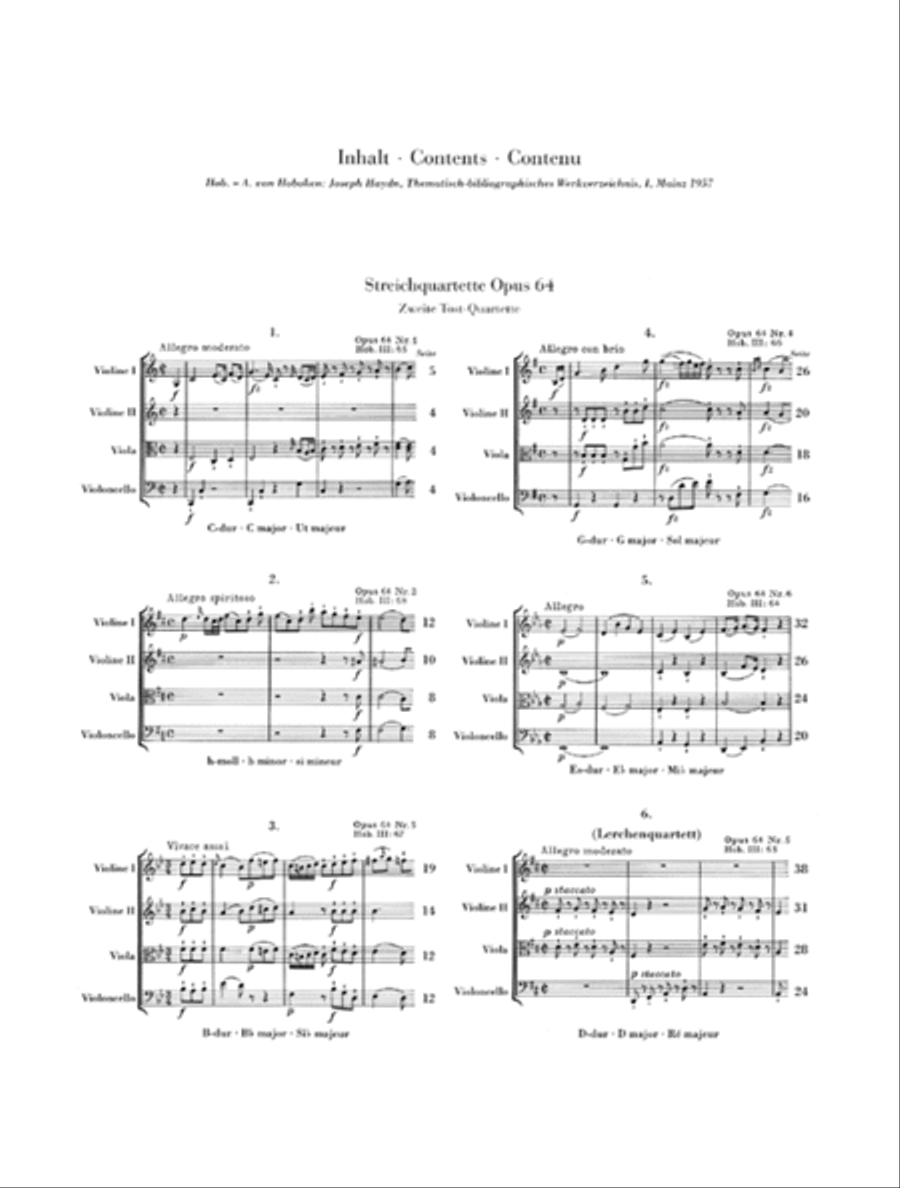 String Quartets Volume 8, Op. 64 (Second Tost Quartets) String Quartet scores gallery preview page 2