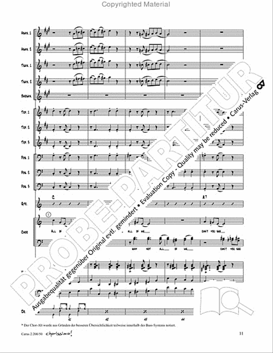 Chorissimo. Instrumentale Begleitarrangements fur Small Bigband, Vol. 3 Big Band scores gallery preview page 9