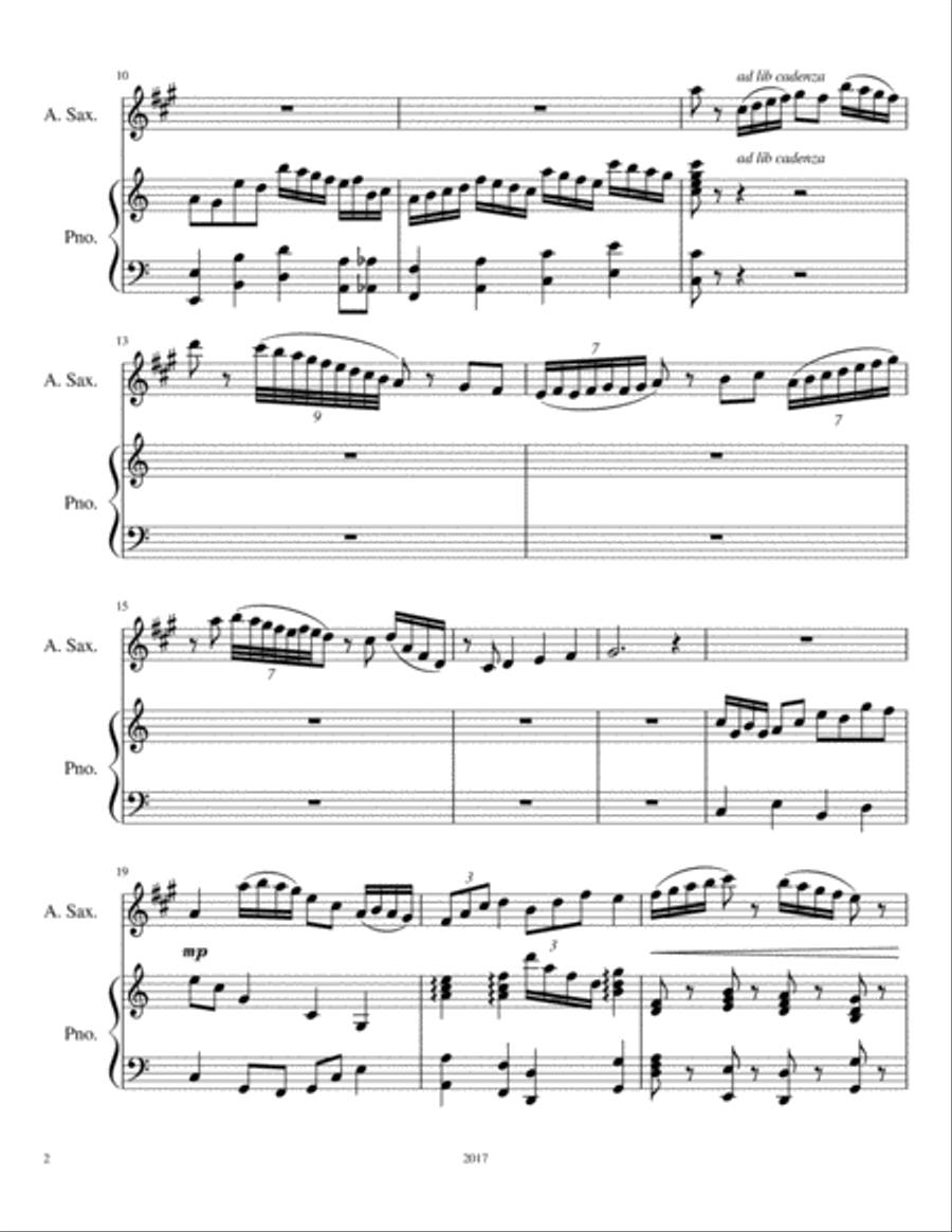 New Year's Song New Year's Song Alto Saxophone scores gallery preview page 2