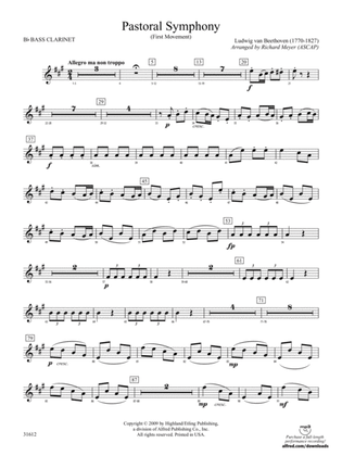 Pastoral Symphony (First Movement): B-flat Bass Clarinet