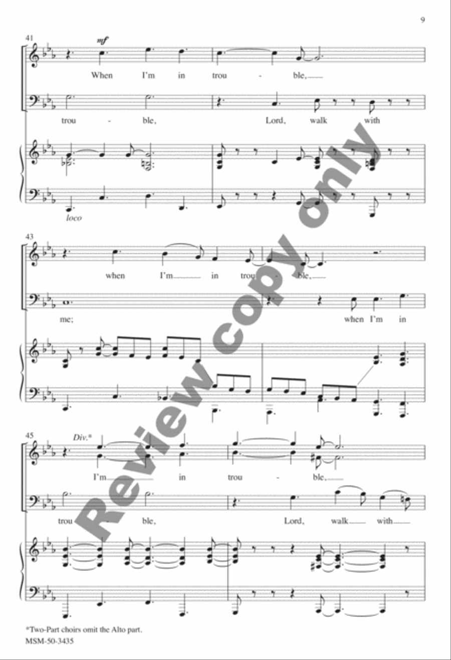 I Want Jesus to Walk with Me 3-Part scores gallery preview page 9