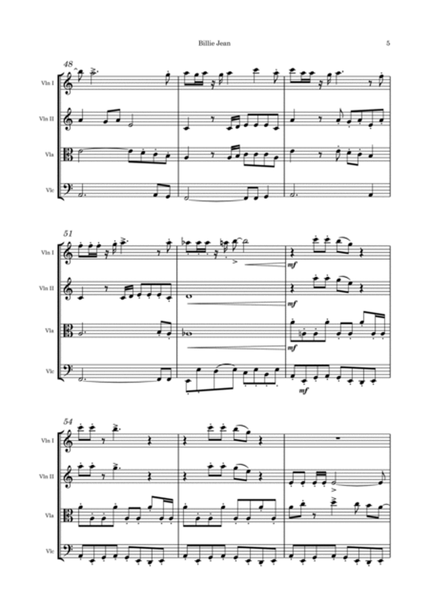 Billie Jean - String Quartet image number null