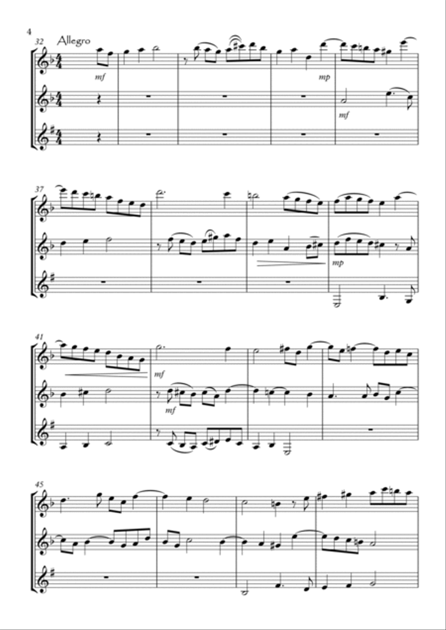 Trio Sonata No.1 Trio Sonata No.1 Woodwind Trio scores gallery preview page 4