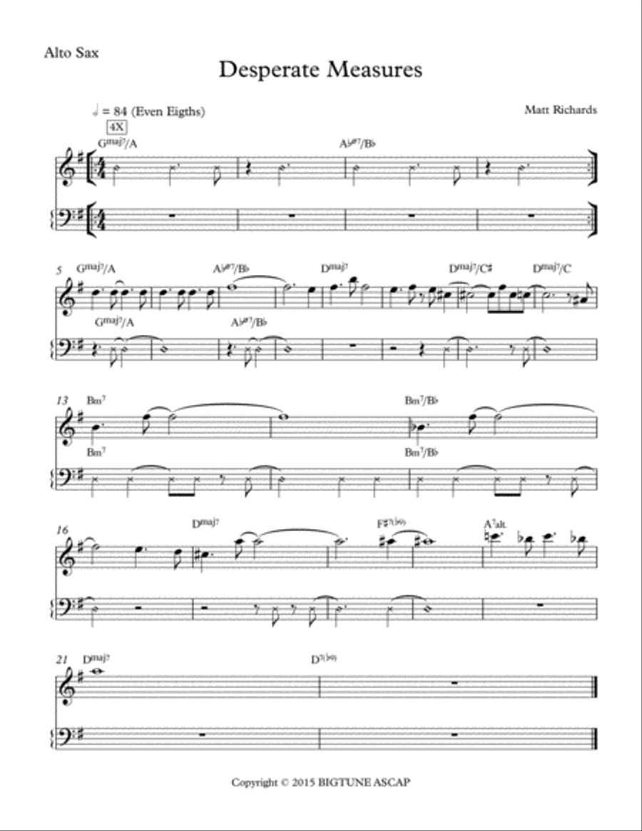 Desperate Measures Desperate Measures Jazz Ensemble scores gallery preview page 1