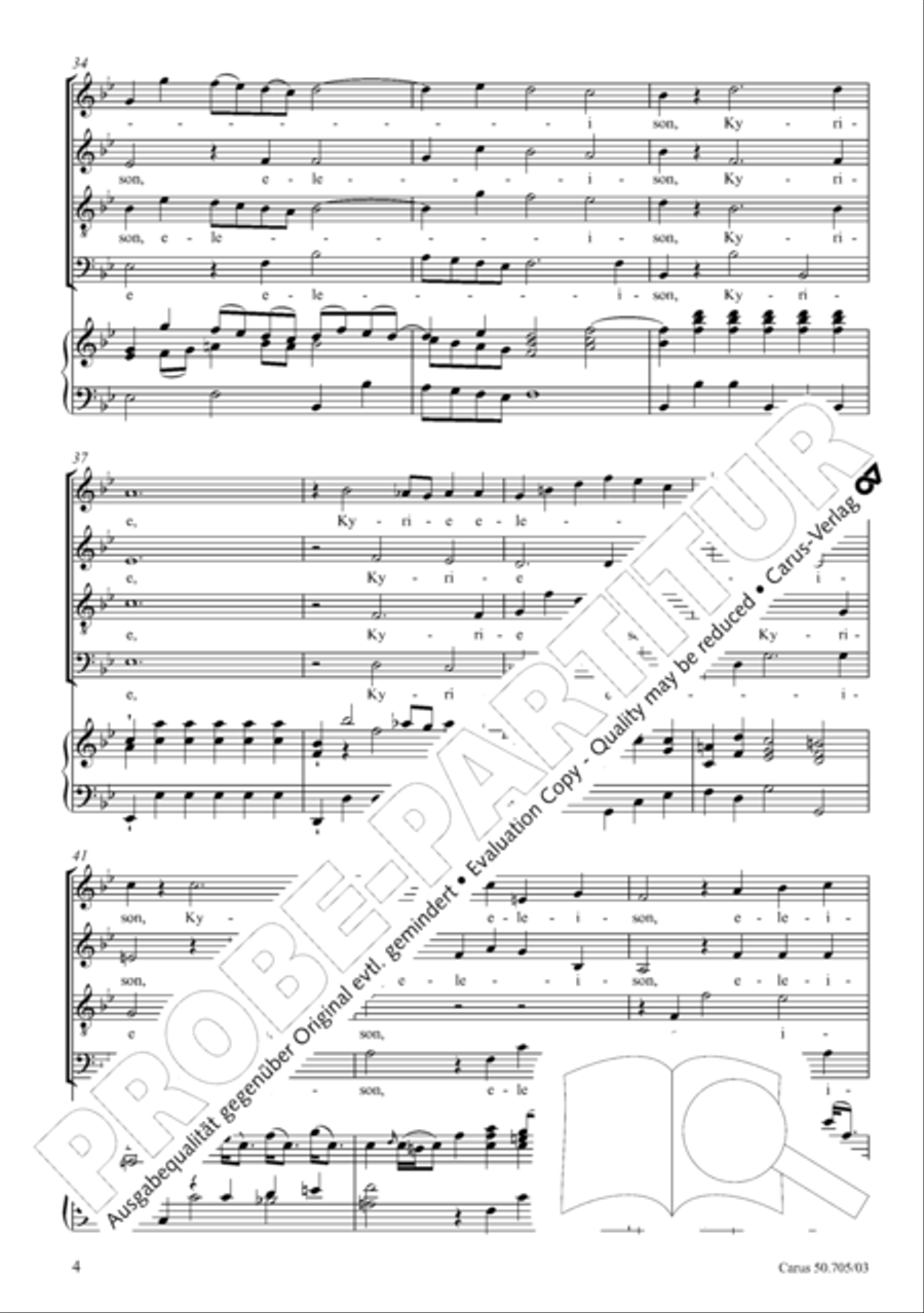Missa in g. Hasse-Werkausgabe IV/3 4-Part scores gallery preview page 13