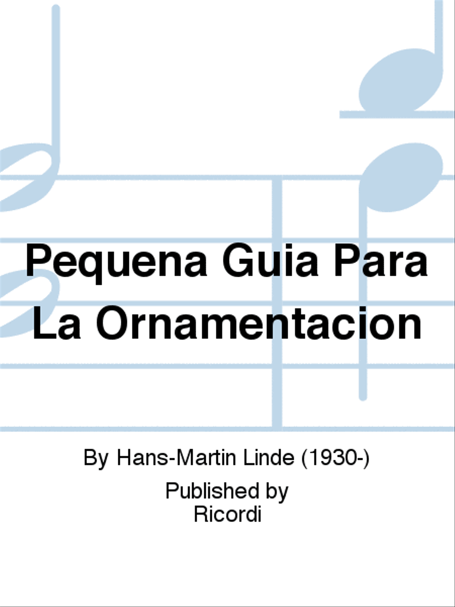 Pequena Guia Para La Ornamentacion School and Community scores gallery preview page 1