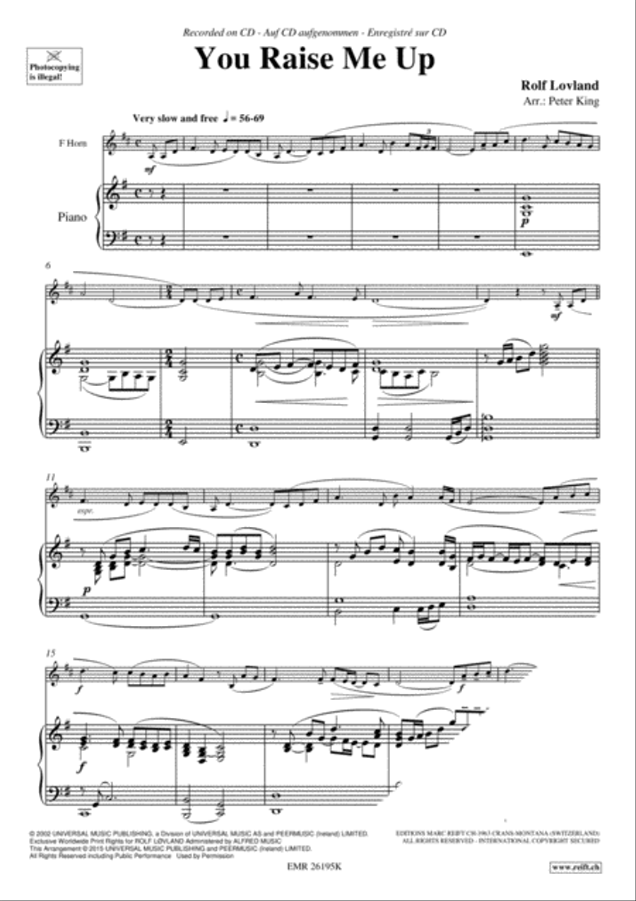 You Raise Me Up You Raise Me Up Horn scores gallery preview page 3