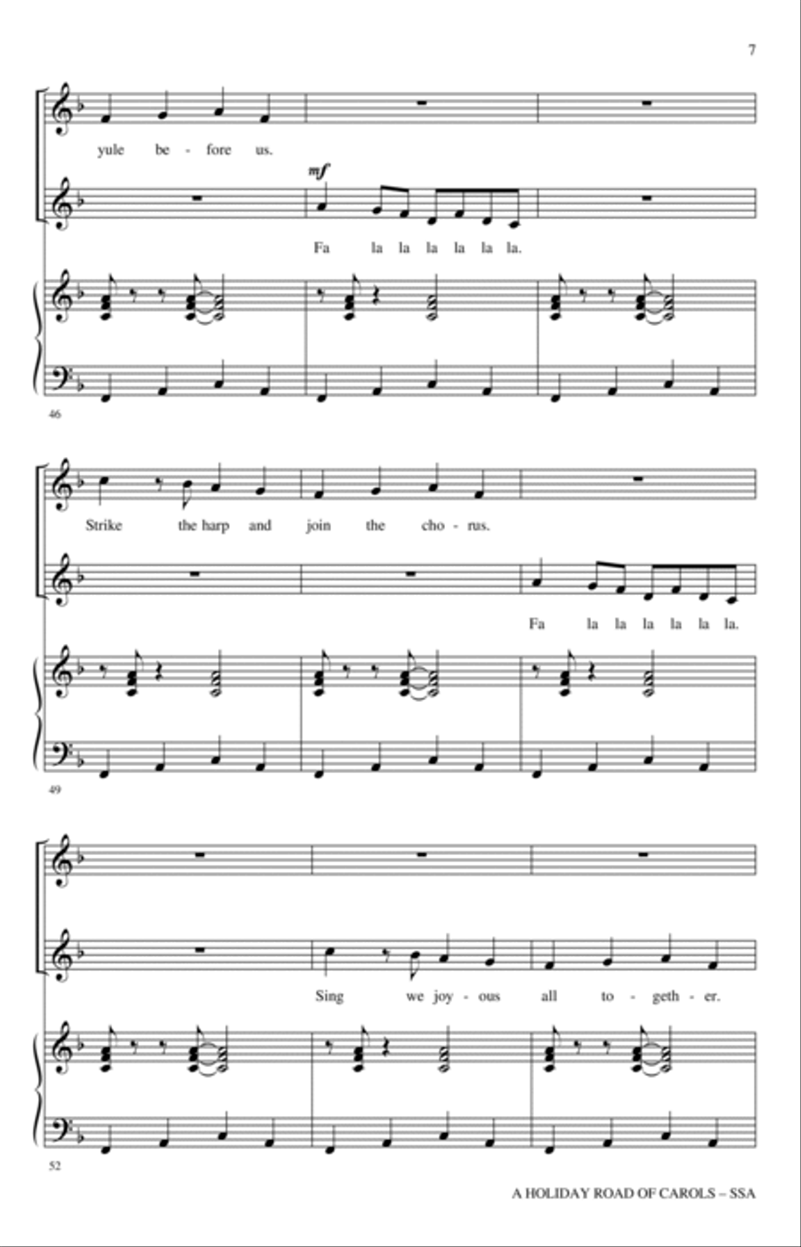 A Holiday Road of Carols SSA scores gallery preview page 6