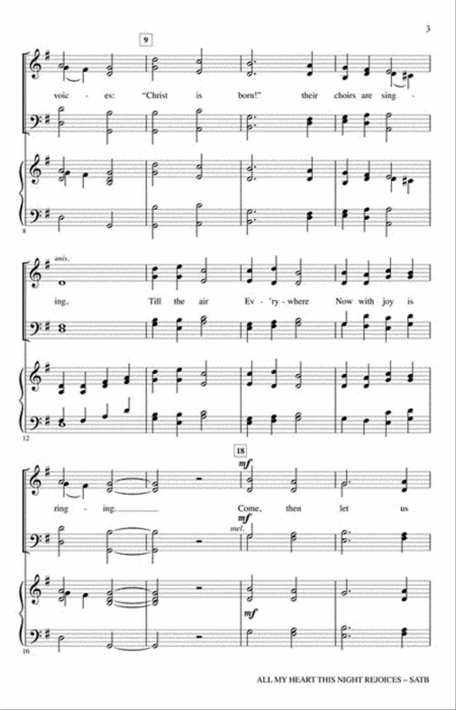 All My Heart This Night Rejoices A Cappella scores gallery preview page 3
