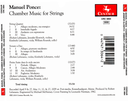 String Quartet; Sonate a Duo;