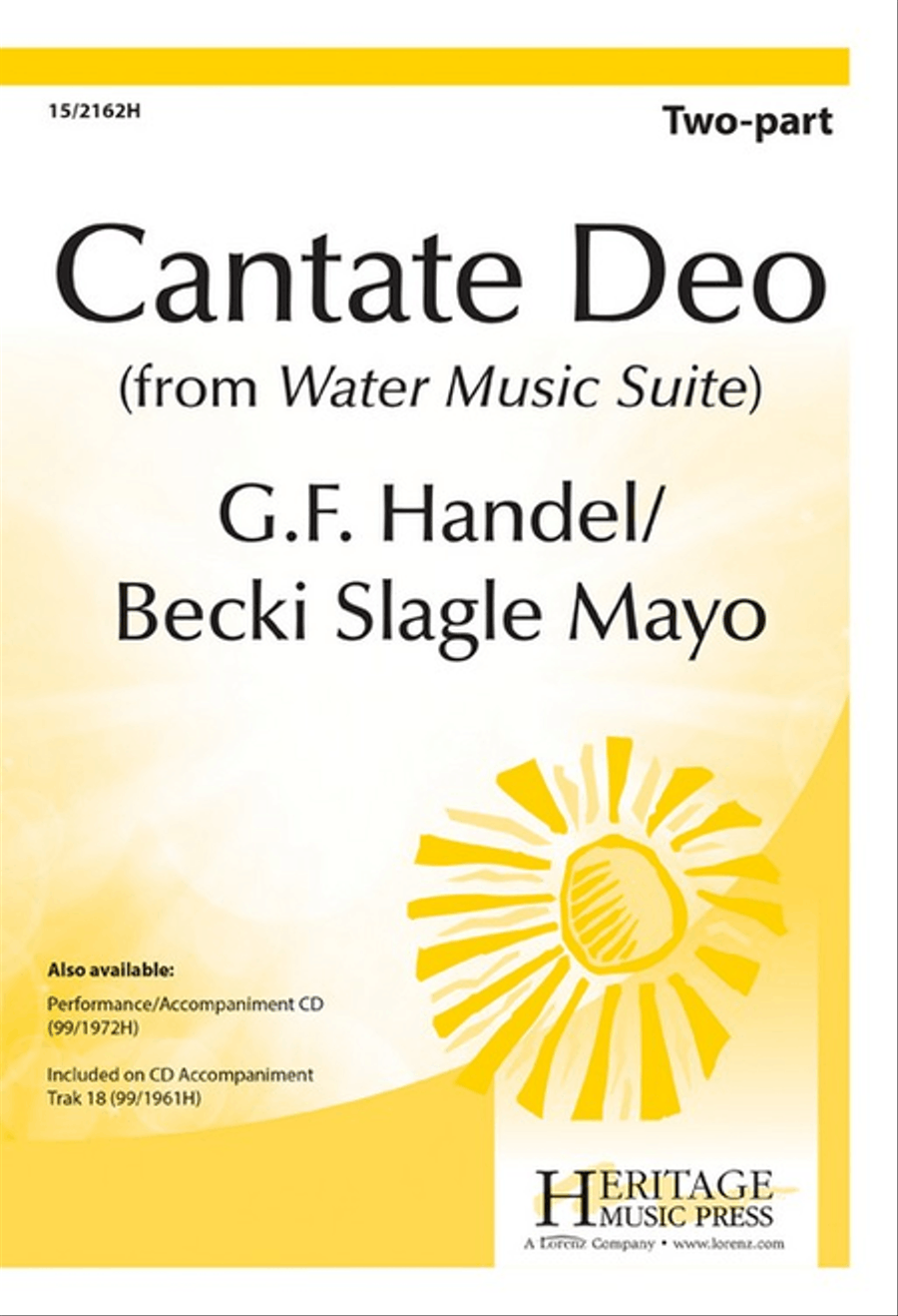 Cantate Deo (from Water Music Suite) 2-Part scores gallery preview page 1
