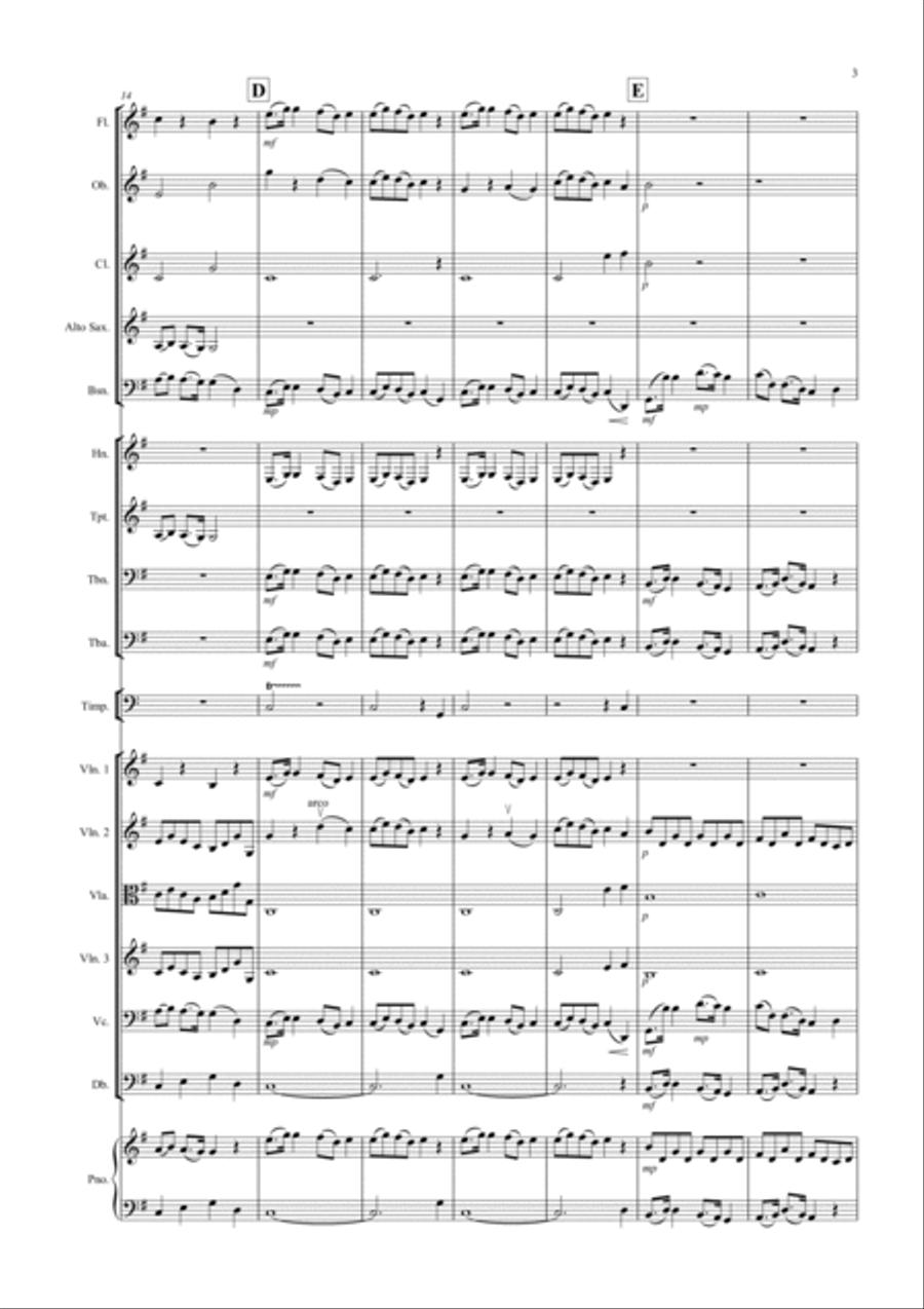 Largo (from the New World Symphony) for School Orchestra Full Orchestra scores gallery preview page 3