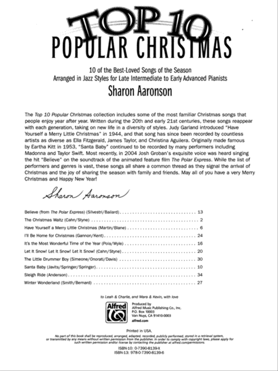 Top 10 Popular Christmas Piano Solo scores gallery preview page 2
