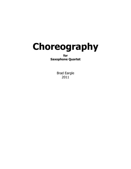 Choreography for Saxophone Quartet image number null