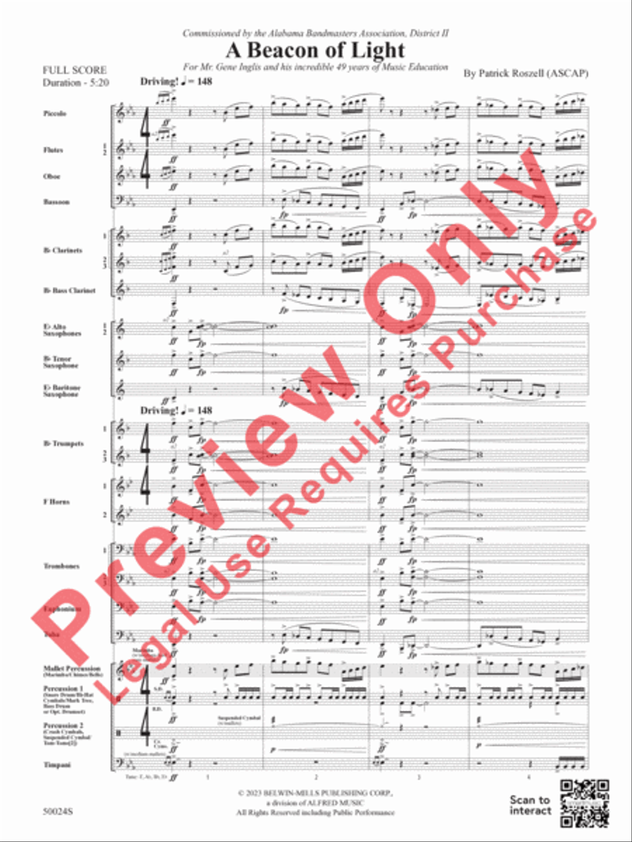 A Beacon of Light A Beacon of Light Concert Band scores gallery preview page 4