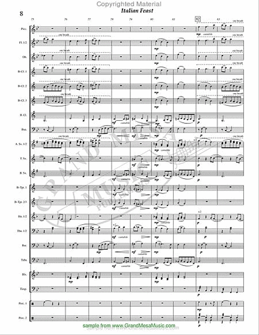 Italian Feast Concert Band scores gallery preview page 9