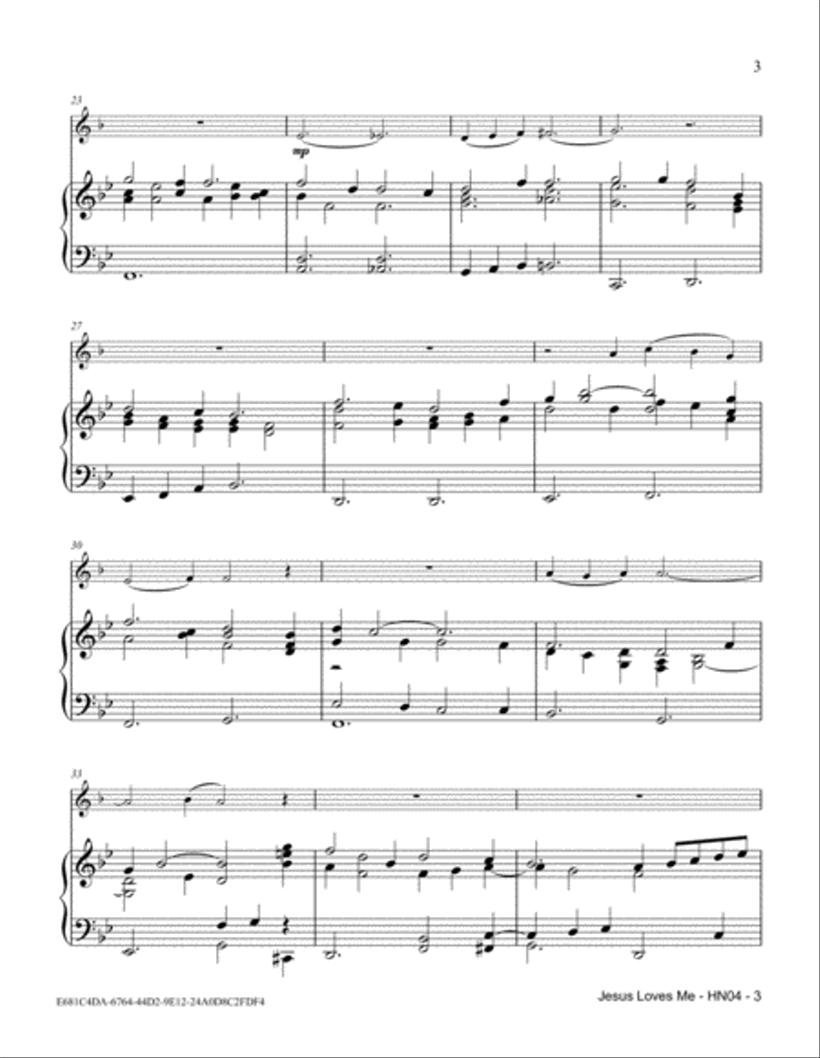 Jesus Loves Me Jesus Loves Me Horn scores gallery preview page 3