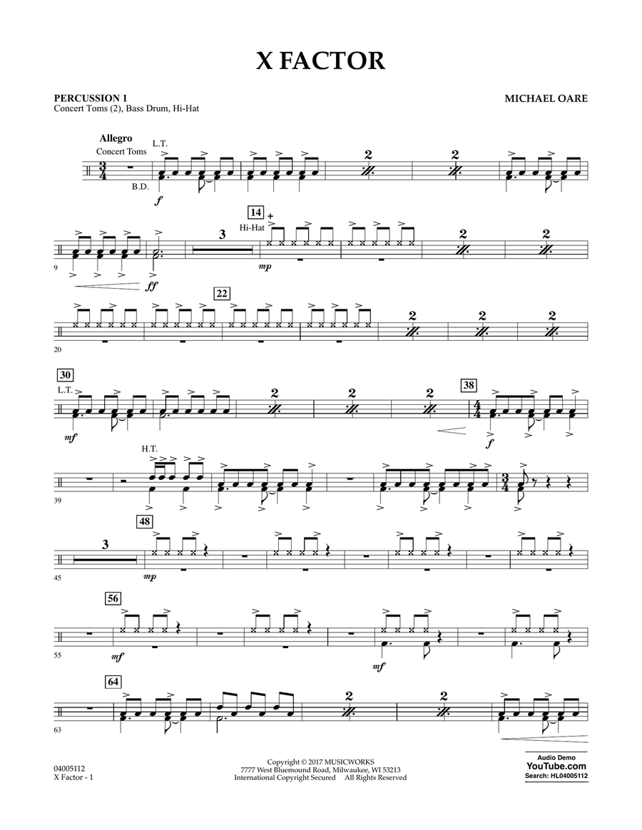 X Factor - Percussion 1