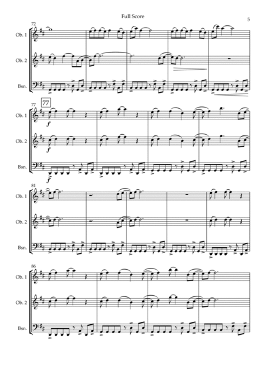 Without You Without You Woodwind Trio scores gallery preview page 5