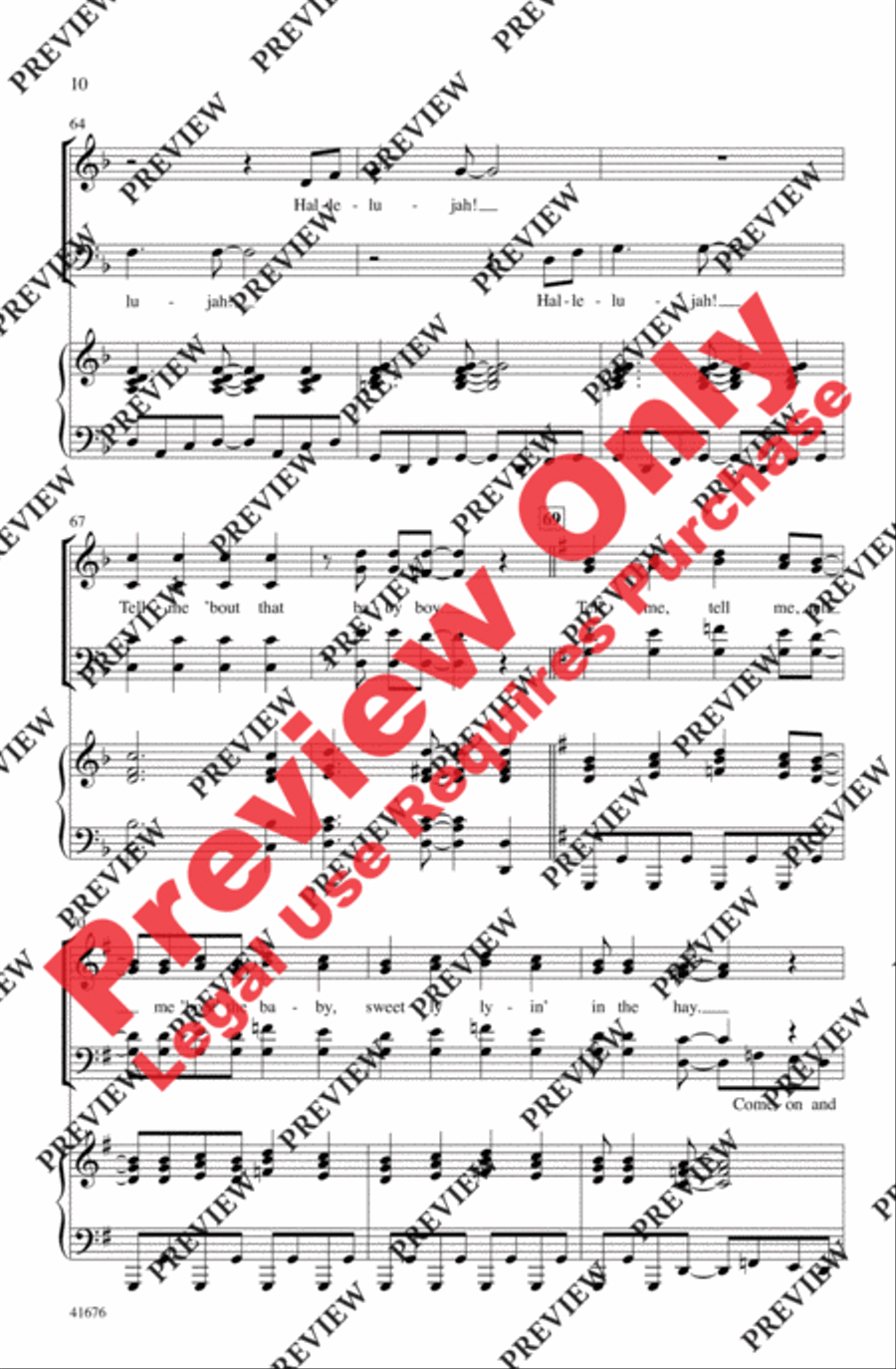 Tell Me, Tell Me! Tell Me, Tell Me! 4-Part scores gallery preview page 10