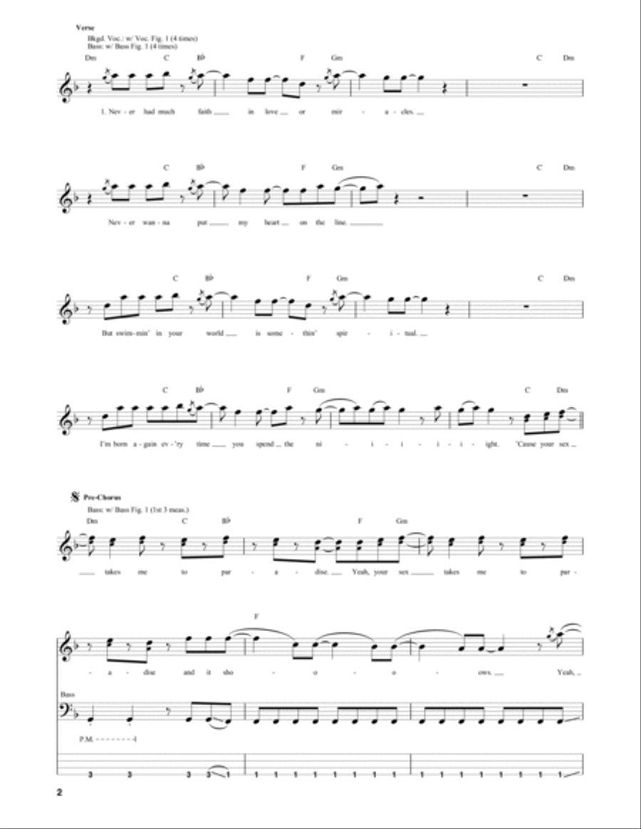 Locked Out Of Heaven Guitar Tablature scores gallery preview page 2